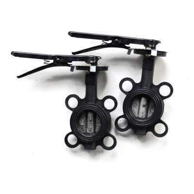 Wafer cast iron gear operated butterfly valve with low price