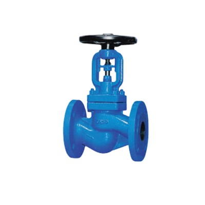 DIN cast iron sealed globe valve Y-shaped for water