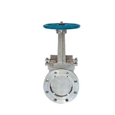 WCB DN65 wafer type pneumatic driven knife gate valve