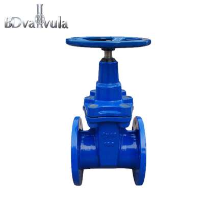 factory DINF4 resilient seated flange ductile iron gate valve